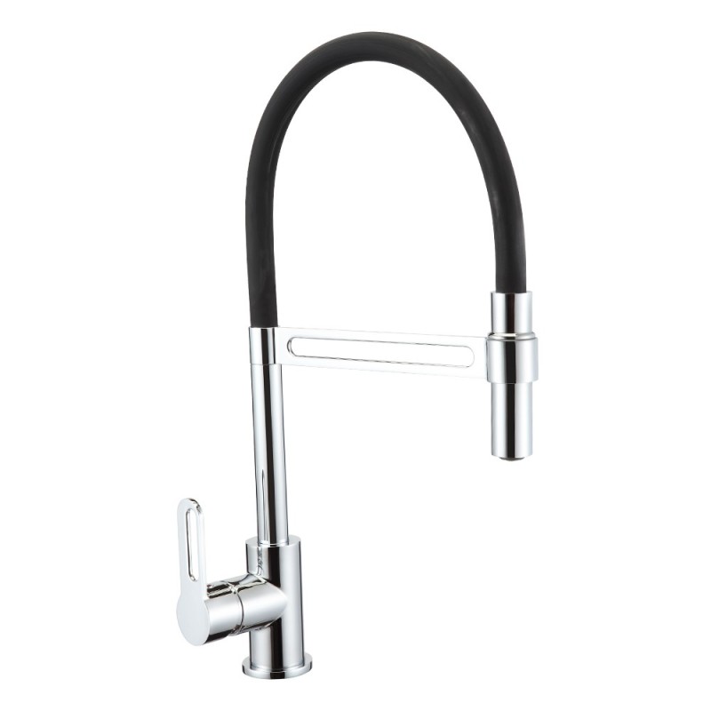 Rubinetto cucina nero con doccetta orientabile - Serie Dallas Idrobric SCARUB0951NE