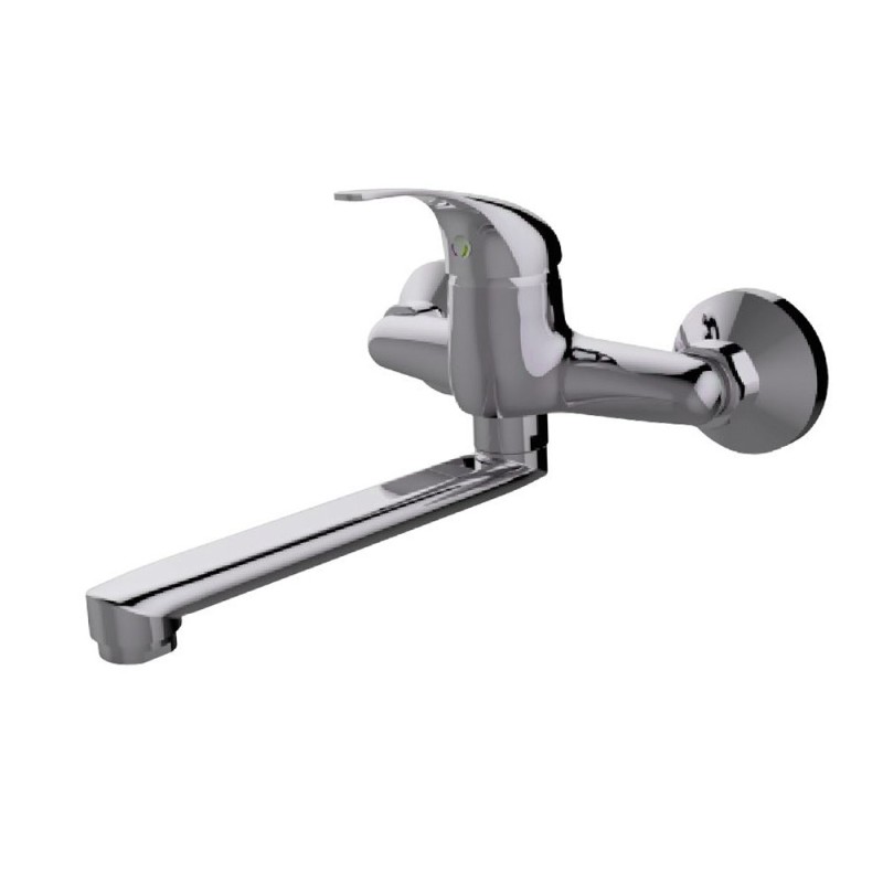 Miscelatore lavello con attacco a parete e bocca girevole - Serie Fast Idrobric SCARUB0942CR