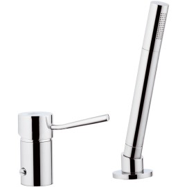 Rubinetto bordo vasca con deviatore e doccetta minimale serie minimal Remer N27
