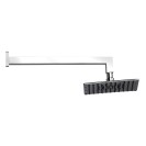 Completo braccio doccia ottone con soffione piatto quadro Idrobric SCABRA0005OT