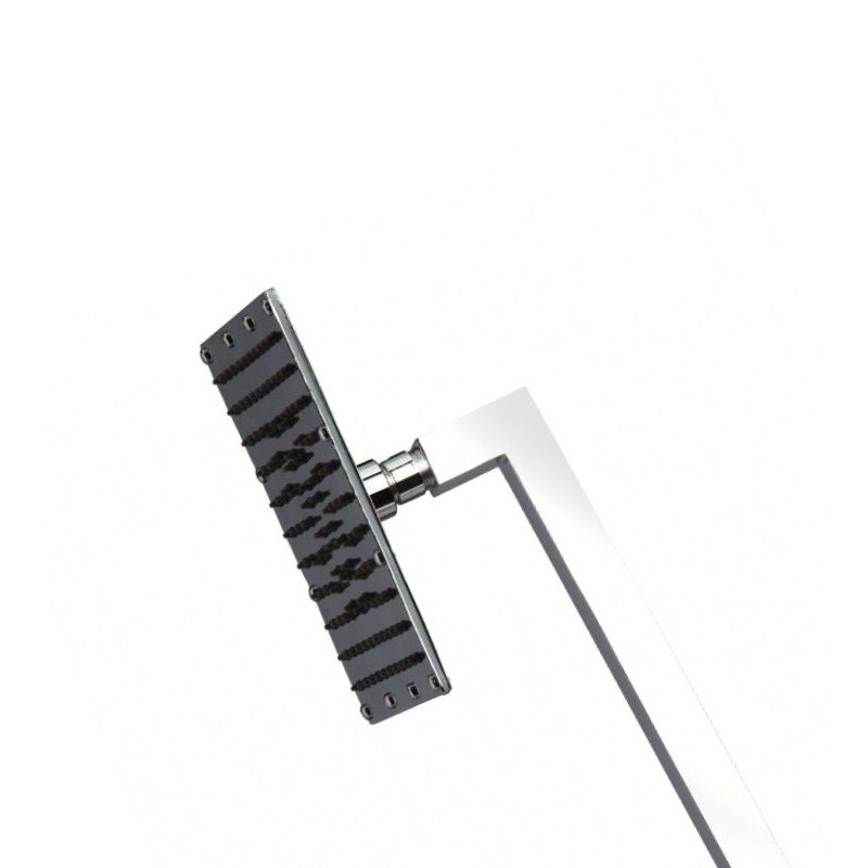 Completo braccio doccia ottone con soffione piatto quadro Idrobric SCABRA0005OT