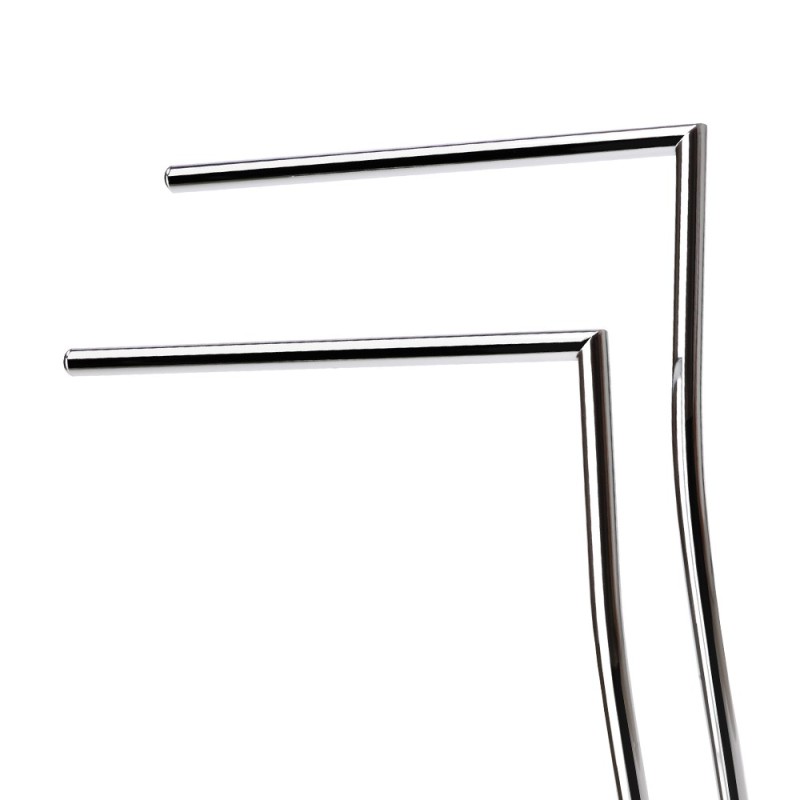 Piantana porta salviette in metallo cromato con base in vetro nera Aquasanit QV085ADN