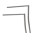 Piantana porta salviette in metallo cromato con base in vetro nera Aquasanit QV085ADN