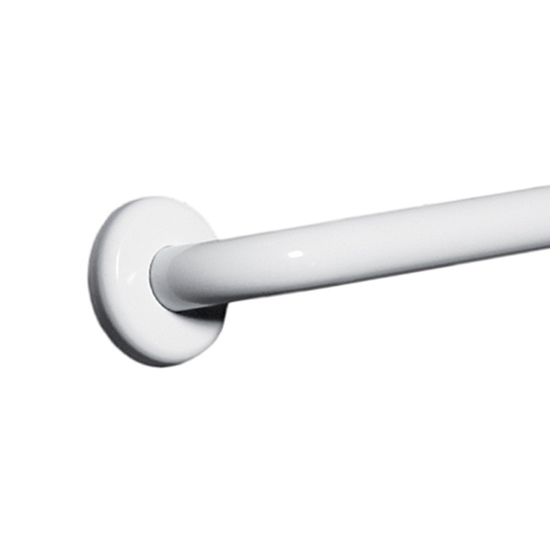 Maniglia serie care in acciaio laccato bianca cm l. 80 x 3,2 Aquasanit A10690AC004
