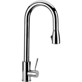 Rubinetto laterale per lavello a base tonda alto serie minimal Remer N85