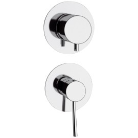 Rubinetto doccia con deviatore a 4 posizioni su doppia piastra serie minimal Remer N94C