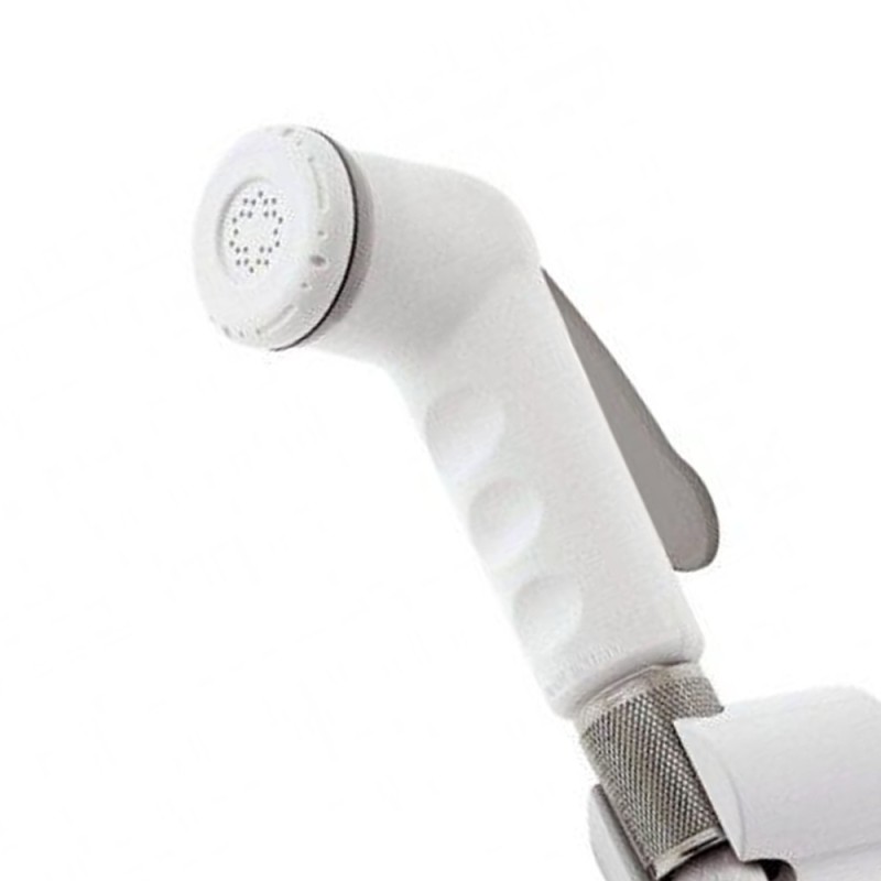 Set con doccetta bidet a pulsante bianca, flessibile e supporto Remer 332332OR