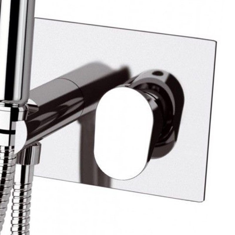  D60 Miscelatore incasso per shut-off con doccetta, supporto doccia e flessibile 