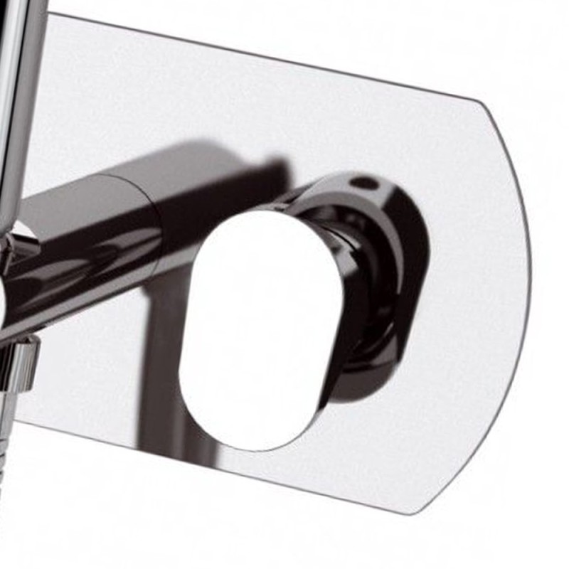 Miscelatore incasso per shut-off con doccetta shut-off, supporto doccia-presa acqua e flessibile doccia. Remer I60