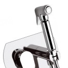 Miscelatore incasso per shut-off arrotondato con doccetta, supporto e flessibile doccia Remer L60