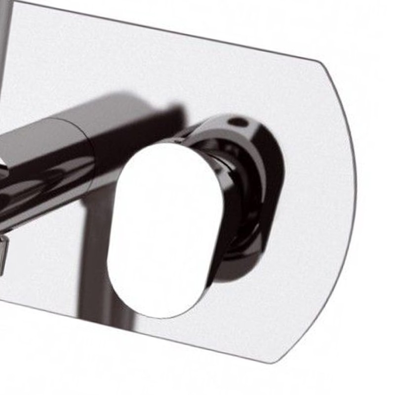 Miscelatore incasso per shut-off arrotondato con doccetta, supporto e flessibile doccia Remer L60
