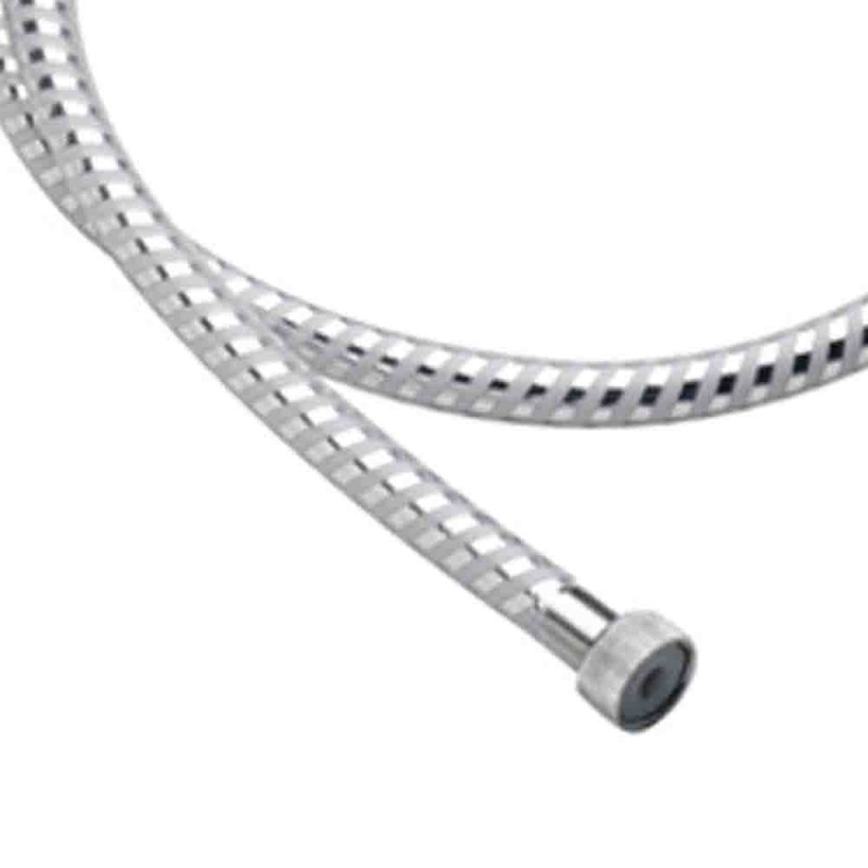 Flessibile ''biflex'' per doccia in pvc doppia ghiera cromo-bianco 200 cm Remer 332200