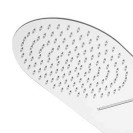 Soffione doccia ultrapiatto a parete in acciaio inox lucidato a specchio Remer 350UFMCAX