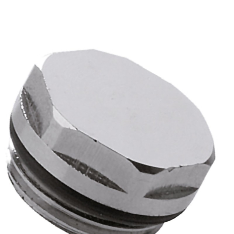Tappo in ottone cromato per radiatori 3/8 RR 431TA38