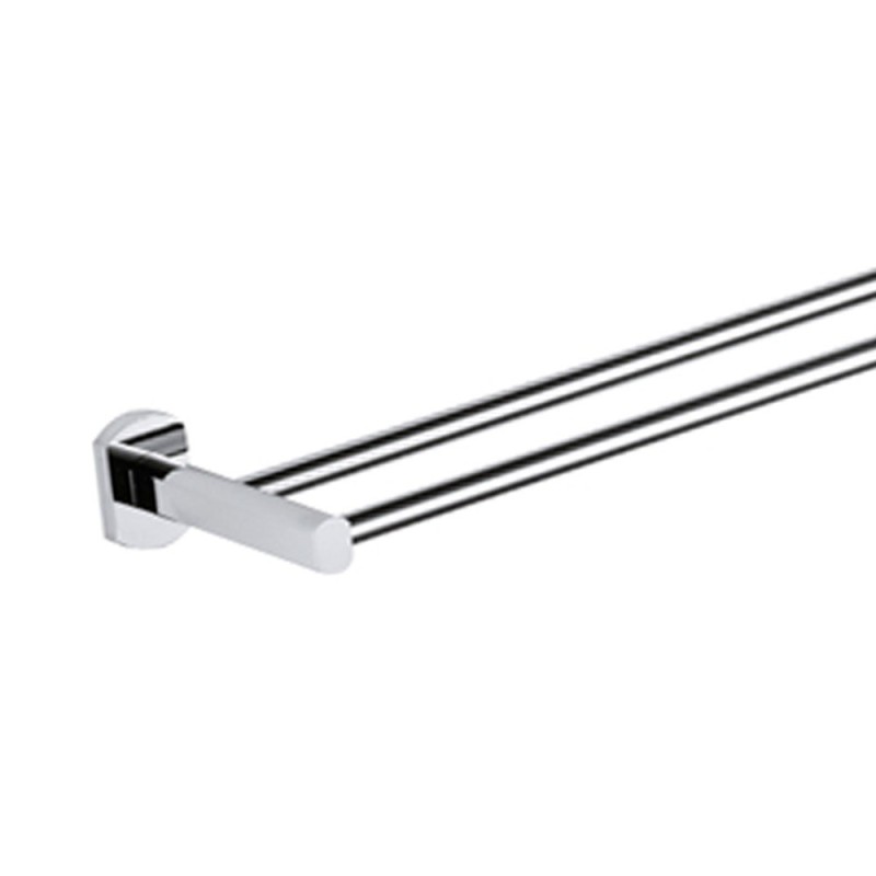 Portasalviette da muro doppio 60 cm con supporti cromati - serie forma Remer FR33
