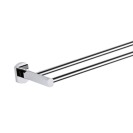 Portasalviette da muro doppio 60 cm con supporti cromati - serie forma Remer FR33