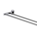 Portasalviette da muro doppio 60 cm con supporti cromati - serie forma Remer FR33