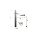 Minimal rubinetto lavabo alto con bocca lunga n10lxl Remer N11LXL