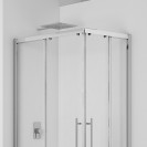 Box angolare 87-89*87-89 cm new plus, vetro trasparente 6 mm, h 1,95 con cerniere sganciabili Aquasanit B0304PCR01