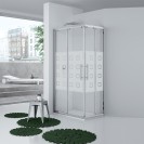 Box angolare new plus 97-99x67-69 cm, vetro serigrafato 6 mm, 1,95 h, cerniere sganciabili Aquasanit B0308PCR55