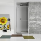 New plus - porta battente 67-71 cm vetro trasparente 6 mm h. 1,95 Aquasanit B0340PCR01