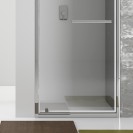 New plus - porta battente 77-81cm vetro trasparente 6 mm, h. 1,95 Aquasanit B0342PCR01