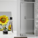 New plus - porta battente 77-81cm vetro trasparente 6 mm, h. 1,95 Aquasanit B0342PCR01