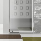 New plus - porta battente 87-91 cm vetro serigrafato 6 mm, h. 1,95 Aquasanit B0344PCR55