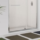 Porta battente e fisso 137-141 cm, vetro trasparente - new plus Aquasanit B0348PCR01