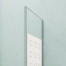 Parete fissa 67-69 cm vetro serigrafato 6 mm h. 1,95 da abbinare ad una porta - new plus Aquasanit B0350PCR55
