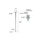 Miscelatore monocomando da soffitto 181 cm in ottone cromato minimal Remer N17L