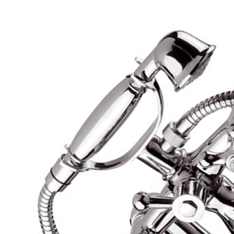 Rubinetto vasca esterno con colonnette altecon doccia - serie liberty Remer 02LIUK