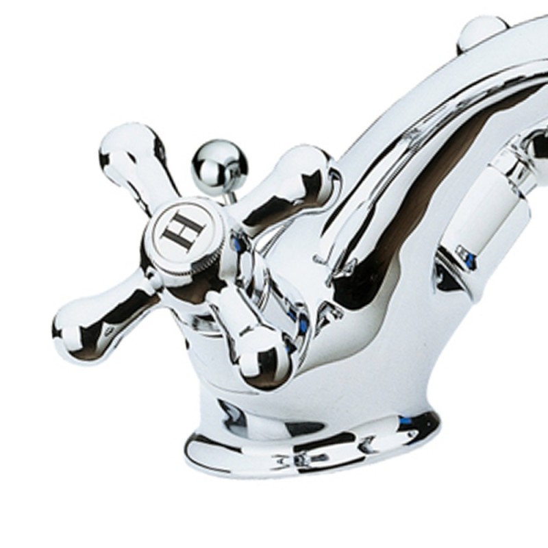 Rubinetto stile retro per lavabo serie liberty con scarico 1pollice1/4 liberty Remer 13LI