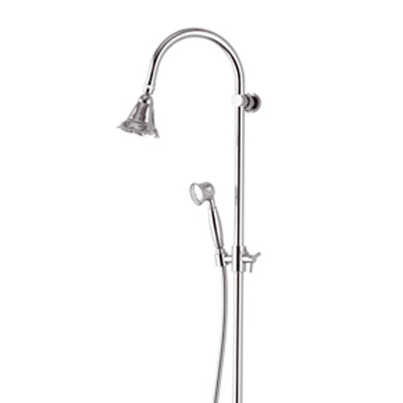 Rubinetto doccia con colonna saliscendi, doccetta e soffione - serie liberty Remer 37LI