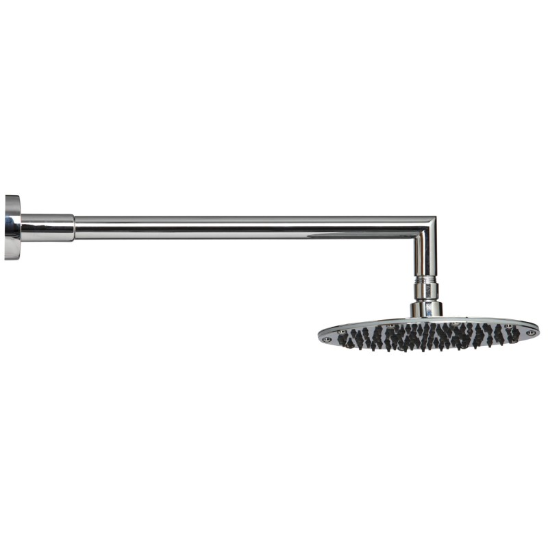 Completo braccio doccia ottone con soffione piatto tondo Idrobric SCABRA0012OT