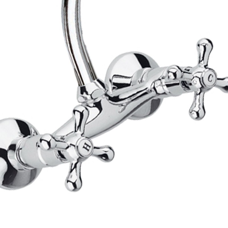 Rubinetto lavello a muro con canna superiore jota - serie liberty Remer 41LIJ