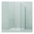 Parete fissa 67-69 cm trasparente 6 mm h. 1,95 da abbinare ad una porta - new plus Aquasanit B0350PCR01