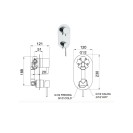Rubinetto doccia con deviatore a 4 posizioni serie minimal Remer N94