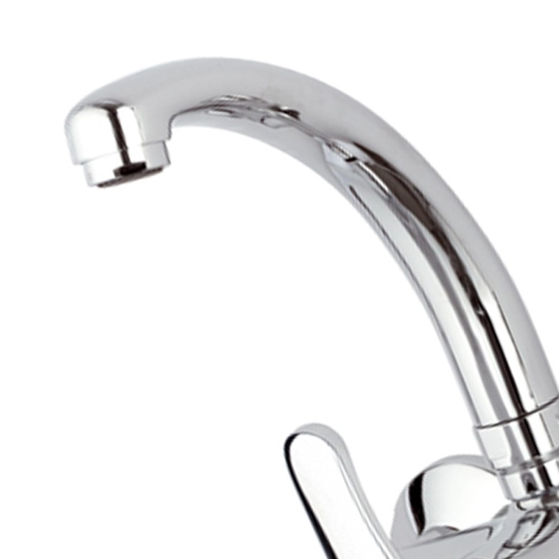 Rubinetto lavello a muro con bocca modello corto - serie 35 Remer F43C