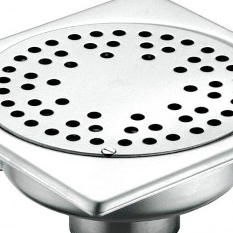 Piletta da pavimento sifonata in inox, cm 15x15 RR 913SF15