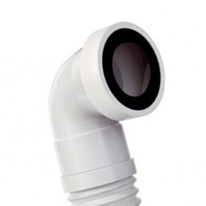 Manicotto estensibile curvo per w.c. da 27-45cm senza troppo pieno RR 943C