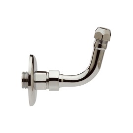 Curvetta sottolavabo con rosetta in ottone cromato Remer 1241210