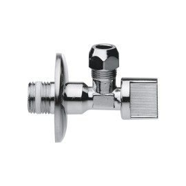 Rubinetto a sfera con guarnizione in ptfe e rosetta 1/2x10 Remer 128R1210