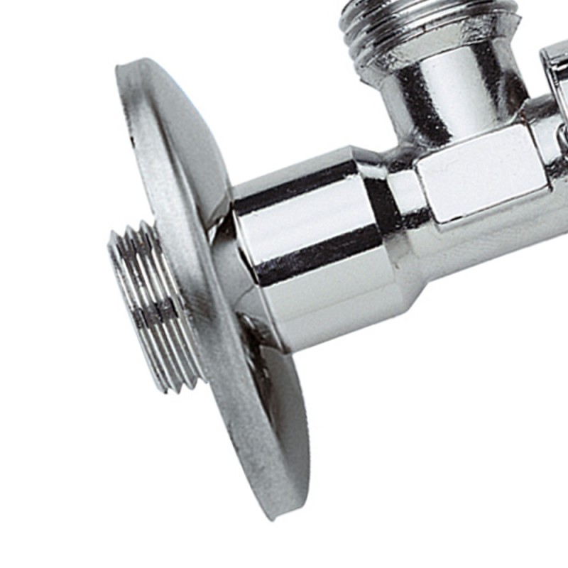 Rubinetto a sfera con guarnizione in ptfe e rosetta 1/2x1/2 Remer 128R1212