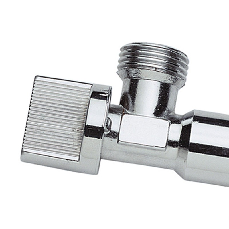 Rubinetto a sfera con guarnizione in ptfe e rosetta 1/2x1/2 Remer 128R1212