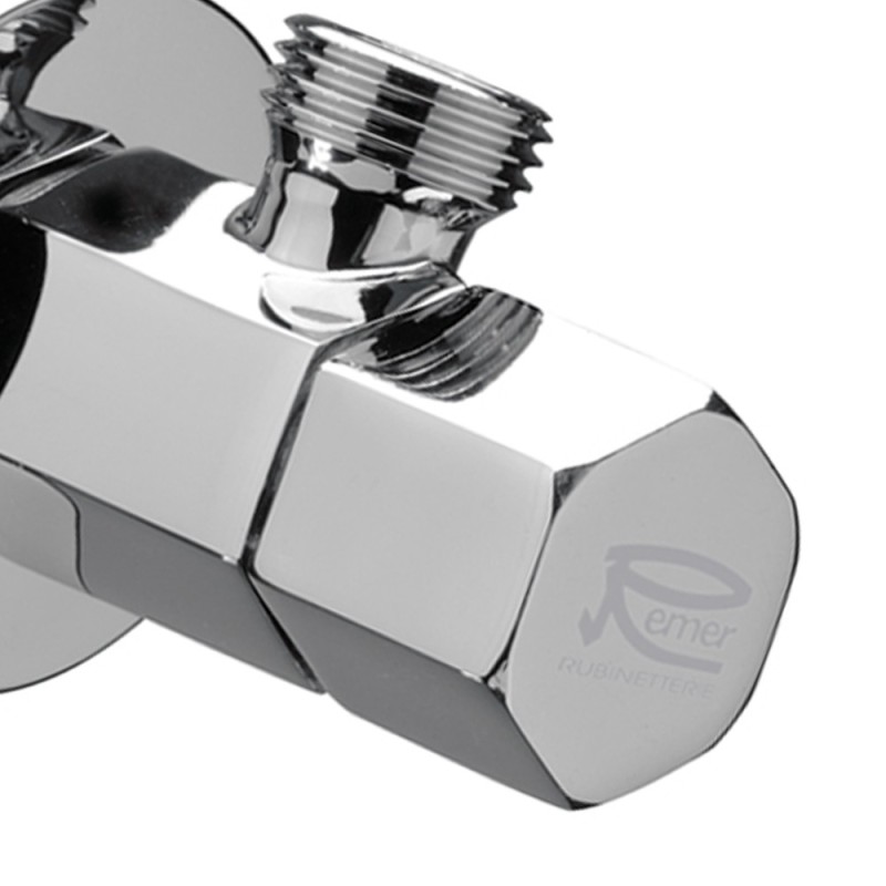 Rubinetto sottolavabo esagonale 1/2x10 Remer 128E1210