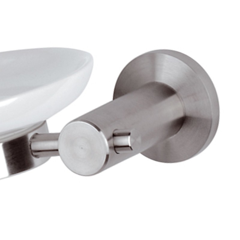 Portasapone in ceramica - serie minimal inox Remer MI10INOX