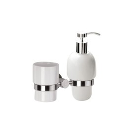 Bicchiere e dispenser sapone - serie minimal inox Remer MI18INOX