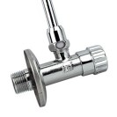 Rubinetto per cassetta cromato con tubetto e rosone RR 18812
