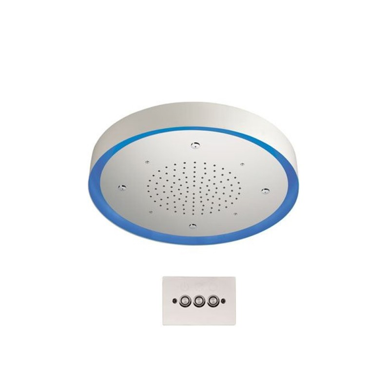 Soffione a soffitto 2 getti con led e diametro di 57 cm Remer 357LM57N Soffione a soffitto 2 getti con led e diametro di 57 cm Remer 357LM57N
